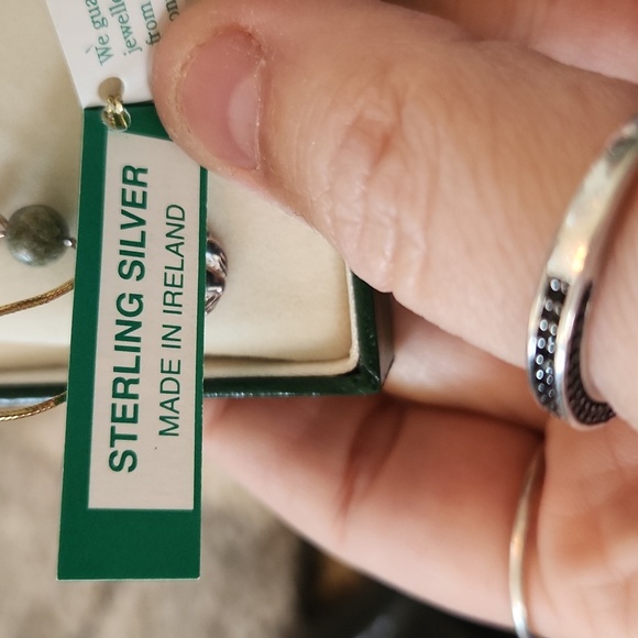 Connemara Marble sterling silver earrings - Picture 4 of 5